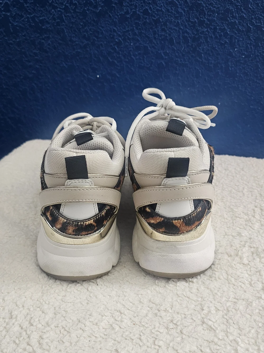 Michael Kors Georgie Leopard Print Chunky Sneakers SZ 8